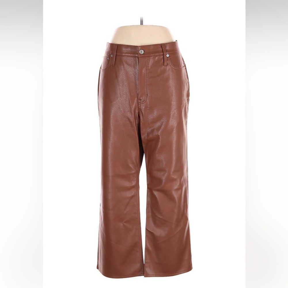J. Crew Brown Faux Leather Pants